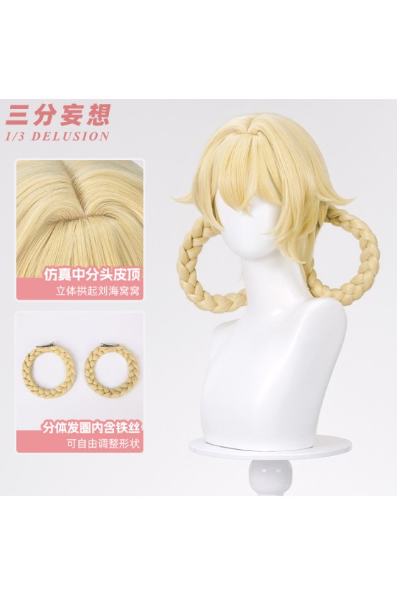 1/3 Delusion Genshin Impact Jahoda Blonde Cosplay Wig